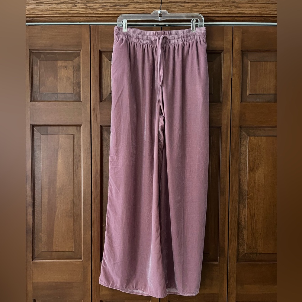 Topshop Dusty Rose Wide-Leg Pants